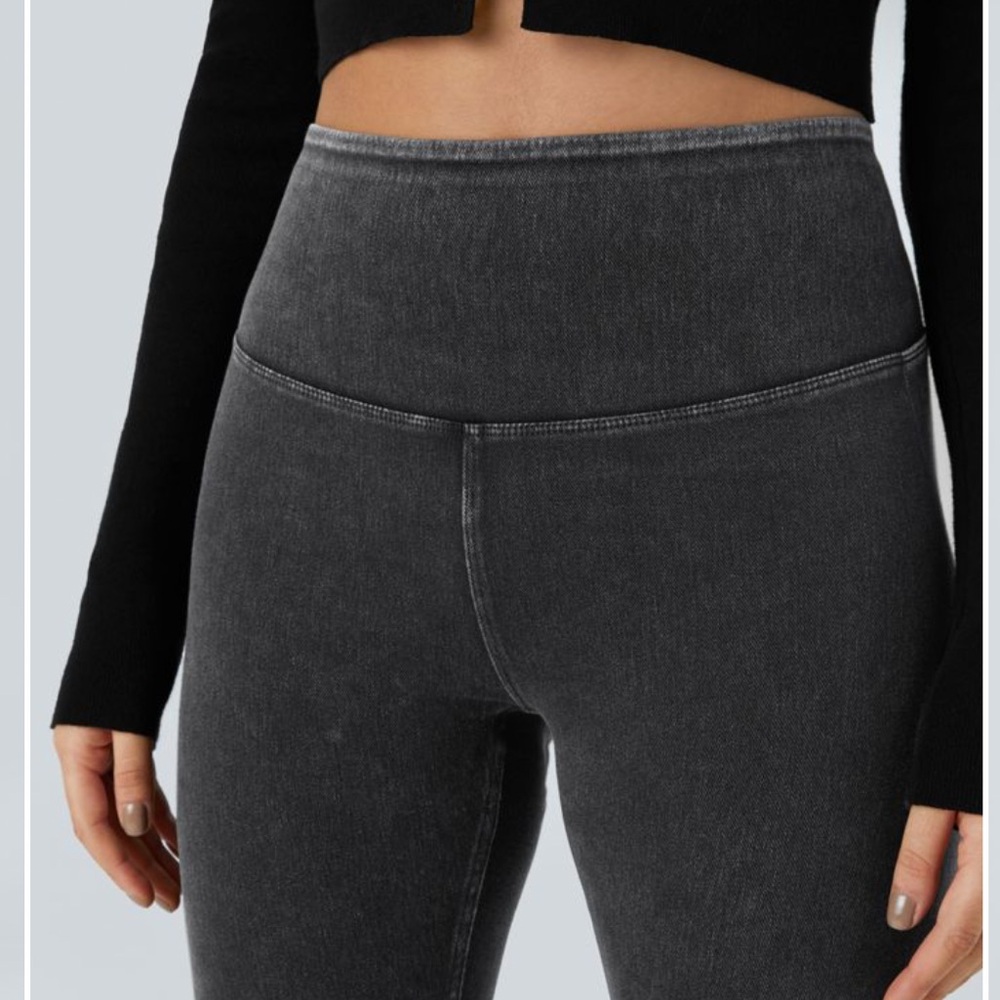 HALARA Flex™ ✨High Waisted Stretchy Knit Denim Casual Leggings - Picture 3 of 10